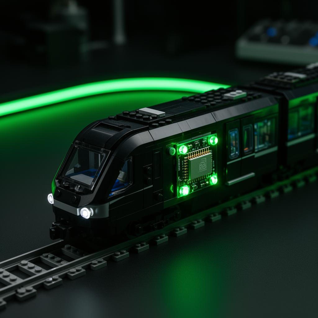 Prototype de la maquette Métro Poub'L avec électronique ESP32